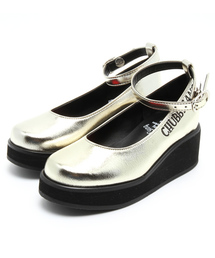 CHUBBYGANG | ロゴ刺繍 パンプス(パンプス)