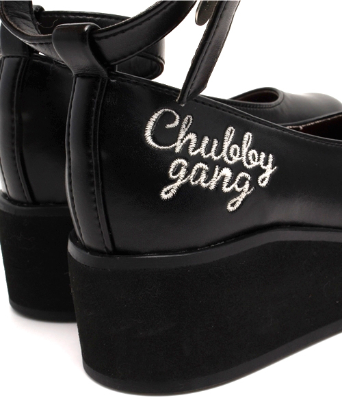 CHUBBYGANG（チャビーギャング）の「ロゴ刺繍 パンプス（パンプス・キッズ・シルバーグレー/ピンク/ブラック・18/17/16）」の11枚目の写真