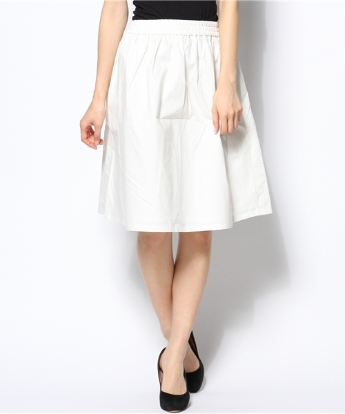 CIAOPANIC(チャオパニック)の「【Ciaopanic】ミドルオードリーフレアスカート(スカート・レディース・ネイビー/キャメル/レッド/カーキ/ブルー/オフホワイト・FREE)」の3枚目の写真