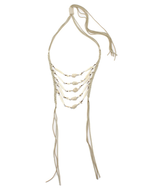 goa(ゴア)の「NativeBONEネックレス(ネックレス・レディース・アイボリー/ターコイズブルー・FREE)」の1枚目の写真