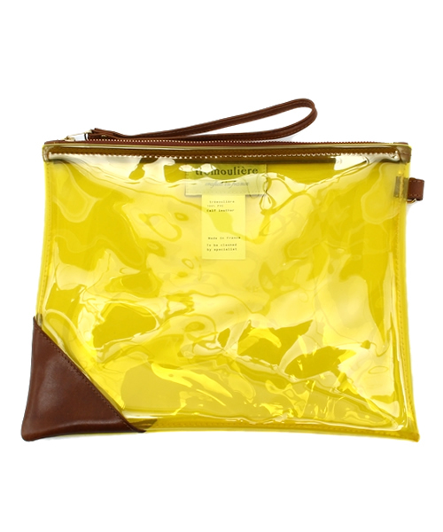 AMERICAN RAG CIE（アメリカンラグシー）の「TREMOULIERE/702-TMO-FLAT CASE VINYL（クラッチバッグ・レディース・イエロー/ネイビー・ONE SIZE）」の2枚目の写真