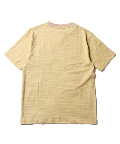 ASTRONOMY（アストロノミー）の「ニット襟 ロング スラブ 半袖 Tシャツ カットソー（Tシャツ/カットソー・メンズ・ホワイト/ベージュ/ネイビー・L/M）」の7枚目の写真