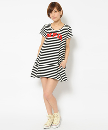 MILKFED. | JERSEY S/S TEE DRESS MFD　（ワンピース/半袖/ボーダー/無地）(ワンピース)
