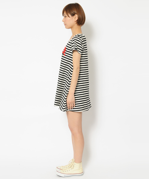 MILKFED.(ミルクフェド)の「JERSEY S/S TEE DRESS MFD (ワンピース/半袖/ボーダー/無地)(ワンピース・レディース・ホワイト/ブラック/ネイビー・SMALL/MEDIUM)」の6枚目の写真