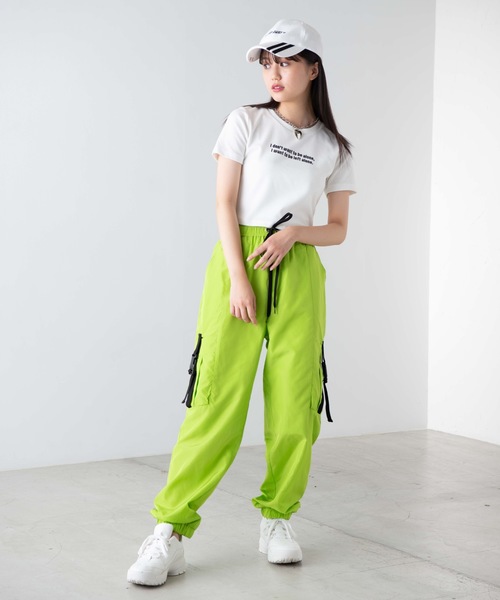 WEGO（ウィゴー）の「WEGO/カーゴポケットジョグパンツ（カーゴパンツ・レディース・グリーン/ブラック系その他2/ブラック・FREE）」の8枚目の写真