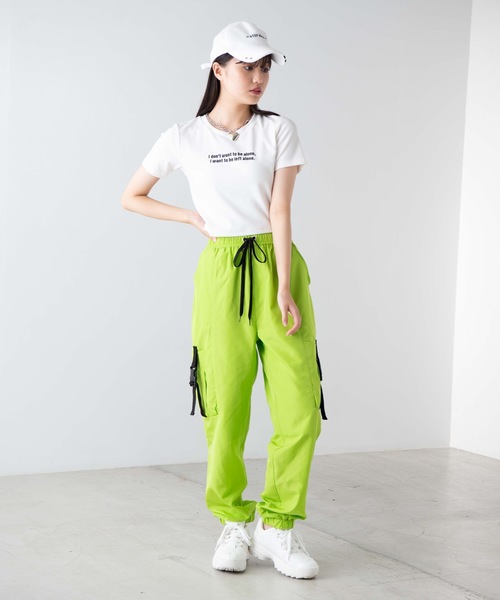 WEGO（ウィゴー）の「WEGO/カーゴポケットジョグパンツ（カーゴパンツ・レディース・グリーン/ブラック系その他2/ブラック・FREE）」の9枚目の写真