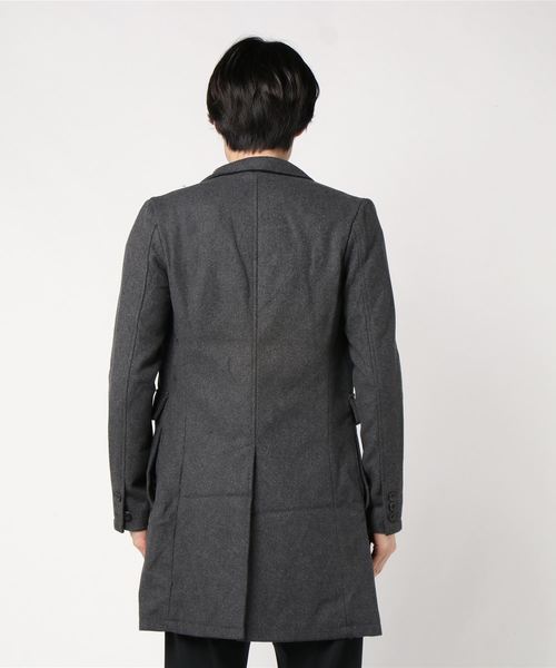 THE CASUAL(カジュアル)の「ウールメルトンチェスターコート(チェスターコート・メンズ・ブラック/カーキ/ネイビー/ブラウン/その他/ブラック系その他/キャメル/チャコール/グレー系その他2/ブルー系その他2/グレー系その他/ブラウン系その他/ブルー系その他/カモフラージュ/その他1/ワイン/グレー・S/M/LL/L)」の19枚目の写真