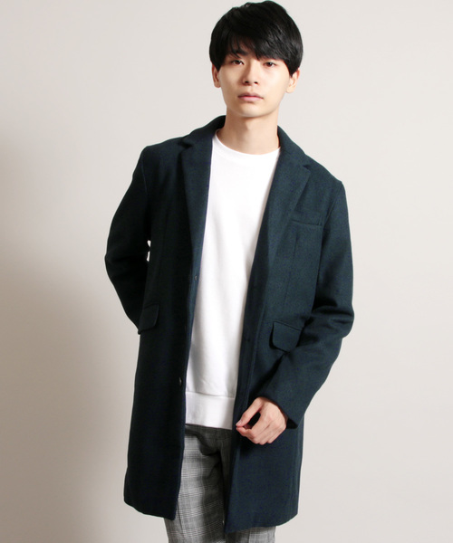 THE CASUAL(カジュアル)の「ウールメルトンチェスターコート(チェスターコート・メンズ・ブラック/カーキ/ネイビー/ブラウン/その他/ブラック系その他/キャメル/チャコール/グレー系その他2/ブルー系その他2/グレー系その他/ブラウン系その他/ブルー系その他/カモフラージュ/その他1/ワイン/グレー・S/M/LL/L)」の11枚目の写真