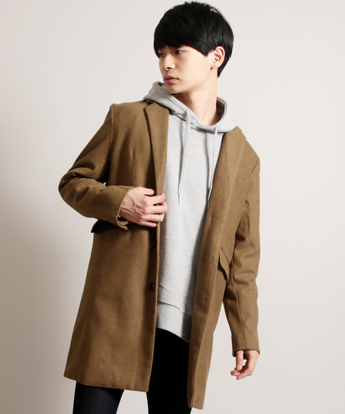 THE CASUAL(カジュアル)の「ウールメルトンチェスターコート(チェスターコート・メンズ・ブラック/カーキ/ネイビー/ブラウン/その他/ブラック系その他/キャメル/チャコール/グレー系その他2/ブルー系その他2/グレー系その他/ブラウン系その他/ブルー系その他/カモフラージュ/その他1/ワイン/グレー・S/M/LL/L)」の13枚目の写真