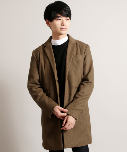 THE CASUAL(カジュアル)の「ウールメルトンチェスターコート(チェスターコート・メンズ・ブラック/カーキ/ネイビー/ブラウン/その他/ブラック系その他/キャメル/チャコール/グレー系その他2/ブルー系その他2/グレー系その他/ブラウン系その他/ブルー系その他/カモフラージュ/その他1/ワイン/グレー・S/M/LL/L)」の7枚目の写真