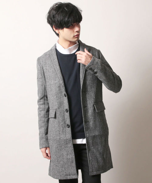 THE CASUAL(カジュアル)の「ウールメルトンチェスターコート(チェスターコート・メンズ・ブラック/カーキ/ネイビー/ブラウン/その他/ブラック系その他/キャメル/チャコール/グレー系その他2/ブルー系その他2/グレー系その他/ブラウン系その他/ブルー系その他/カモフラージュ/その他1/ワイン/グレー・S/M/LL/L)」の15枚目の写真