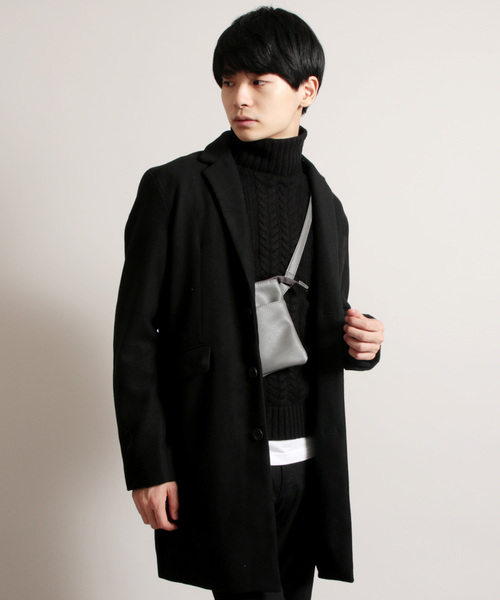 THE CASUAL(カジュアル)の「ウールメルトンチェスターコート(チェスターコート・メンズ・ブラック/カーキ/ネイビー/ブラウン/その他/ブラック系その他/キャメル/チャコール/グレー系その他2/ブルー系その他2/グレー系その他/ブラウン系その他/ブルー系その他/カモフラージュ/その他1/ワイン/グレー・S/M/LL/L)」の3枚目の写真