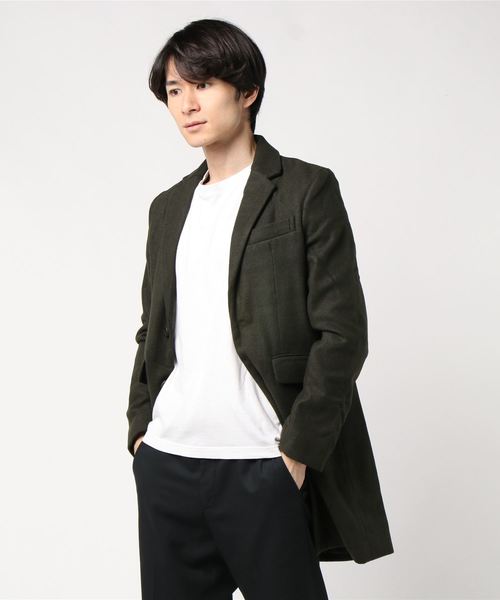 THE CASUAL(カジュアル)の「ウールメルトンチェスターコート(チェスターコート・メンズ・ブラック/カーキ/ネイビー/ブラウン/その他/ブラック系その他/キャメル/チャコール/グレー系その他2/ブルー系その他2/グレー系その他/ブラウン系その他/ブルー系その他/カモフラージュ/その他1/ワイン/グレー・S/M/LL/L)」の22枚目の写真