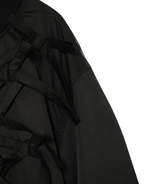 Candy Stripper（キャンディストリッパー）の「RIBBON RIBBON RIBBON MA-1（MA-1・レディース・ブラック/グレー/ピンク・1/2）」の6枚目の写真