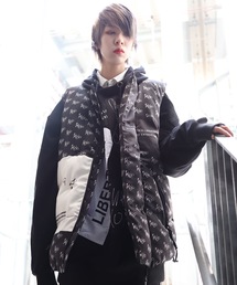 rovtski�i���t�g�X�L�[�j�́u�y�r�b�O�V���G�b�g�z AFYF INKJET DOWN VEST/�I�[�o�[�T�C�Y�C���N�W�F�b�g�_�E���x�X�g�i�_�E���x�X�g�j�v