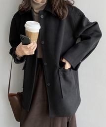 chuclla | 【chuclla】【2019AW】ステンカラー 袖コンシャス コート ブルゾン ウール混 chw954(ステンカラーコート)