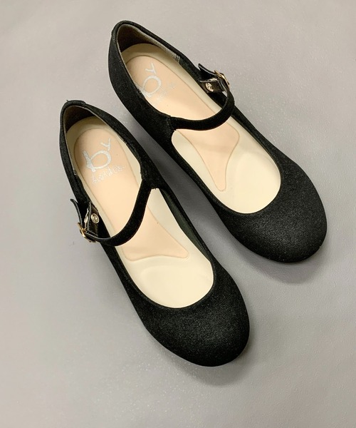 byあしながおじさん（バイアシナガオジサン）の「ラウンドストラップパンプス　8750333（パンプス・レディース・ライトブルー/ブラック/ベージュ/クリアブラック/ワイン/ブラウン/ライトグリーン/ピンク/チェック/ライトピンク/ブラック系その他/キャメル/ライトベージュ・22.5cm/23.0cm/23.5cm/24.0cm/24.5cm）」の3枚目の写真