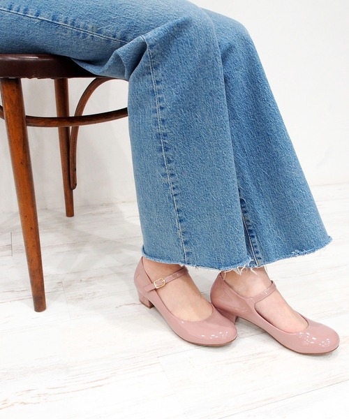 byあしながおじさん（バイアシナガオジサン）の「ラウンドストラップパンプス　8750333（パンプス・レディース・ライトブルー/ブラック/ベージュ/クリアブラック/ワイン/ブラウン/ライトグリーン/ピンク/チェック/ライトピンク/ブラック系その他/キャメル/ライトベージュ・22.5cm/23.0cm/23.5cm/24.0cm/24.5cm）」の10枚目の写真