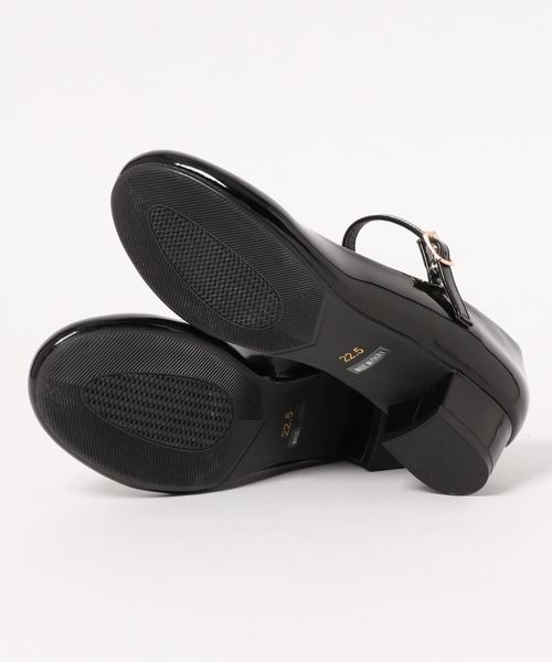 byあしながおじさん（バイアシナガオジサン）の「ラウンドストラップパンプス　8750333（パンプス・レディース・ライトブルー/ブラック/ベージュ/クリアブラック/ワイン/ブラウン/ライトグリーン/ピンク/チェック/ライトピンク/ブラック系その他/キャメル/ライトベージュ・22.5cm/23.0cm/23.5cm/24.0cm/24.5cm）」の16枚目の写真