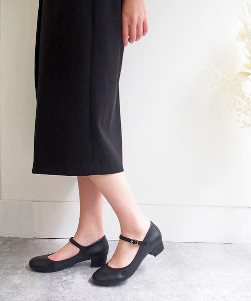 byあしながおじさん（バイアシナガオジサン）の「ラウンドストラップパンプス　8750333（パンプス・レディース・ライトブルー/ブラック/ベージュ/クリアブラック/ワイン/ブラウン/ライトグリーン/ピンク/チェック/ライトピンク/ブラック系その他/キャメル/ライトベージュ・22.5cm/23.0cm/23.5cm/24.0cm/24.5cm）」の20枚目の写真