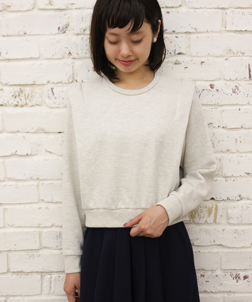 Kastane（カスタネ）の「【Kastane】重ね着風裏毛プルオーバー（Tシャツ/カットソー・レディース・グレー/オートミール/ネイビー/レッド・FREE）」の9枚目の写真