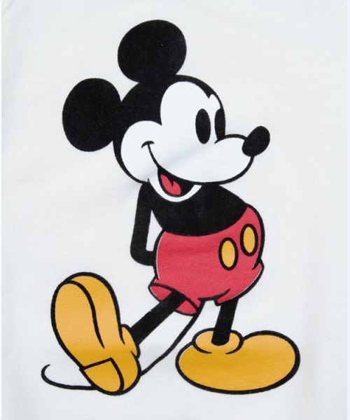 coen（コーエン）の「【coen kids】コーエン別注Disney（ディズニー）Mickeyプリントスウェットwhite(100～150cm)（スウェット・キッズ・ホワイト・150cm/100cm/120cm/110cm/130cm/140cm）」の3枚目の写真