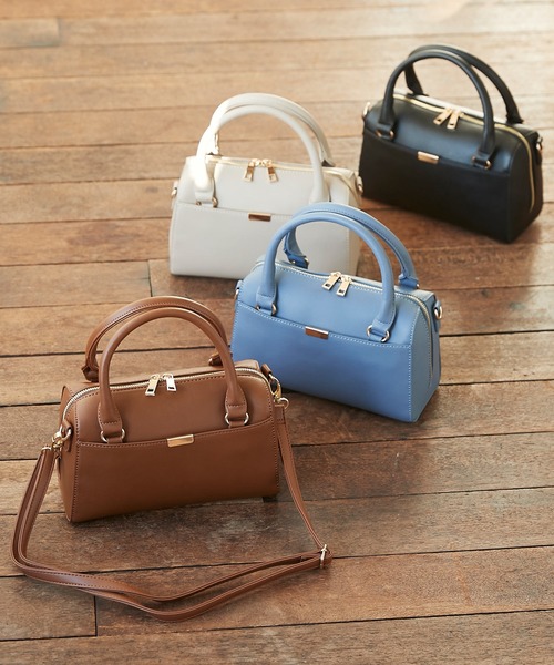 KOBE LETTUCE（コウベレタス）の「ミニボストン2Wayショルダーバッグ（ショルダーバッグ・レディース・ブラック/ブルー/ベージュ系その他/キャメル・FREE）」の4枚目の写真