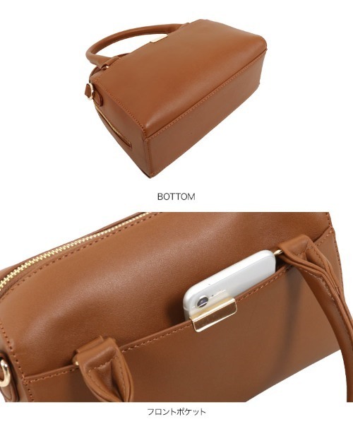 KOBE LETTUCE（コウベレタス）の「ミニボストン2Wayショルダーバッグ（ショルダーバッグ・レディース・ブラック/ブルー/ベージュ系その他/キャメル・FREE）」の14枚目の写真