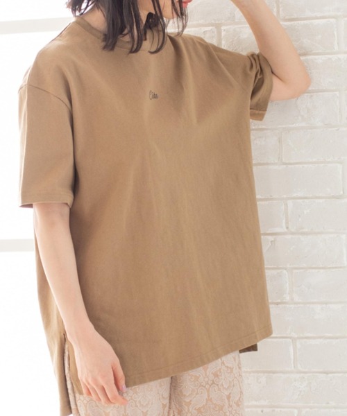 Mysa&Liina(ミーサリーナ)の「ワンポイントロゴビッグT(ユニセックス)(Tシャツ/カットソー・レディース・オフホワイト/ブラック/ブラウン/ベージュ・M)」の19枚目の写真