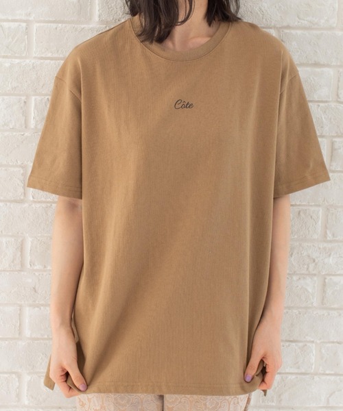 Mysa&Liina(ミーサリーナ)の「ワンポイントロゴビッグT(ユニセックス)(Tシャツ/カットソー・レディース・オフホワイト/ブラック/ブラウン/ベージュ・M)」の18枚目の写真