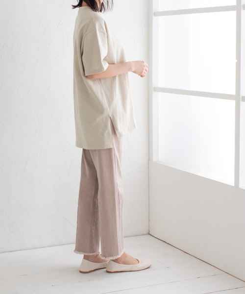 Mysa&Liina(ミーサリーナ)の「ワンポイントロゴビッグT(ユニセックス)(Tシャツ/カットソー・レディース・オフホワイト/ブラック/ブラウン/ベージュ・M)」の22枚目の写真