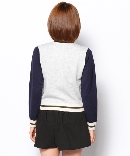 Khaju（カージュ）の「★★Khaju:ビジューニットブルゾン（ブルゾン・レディース・ライトグレー/グリーン・ONE SIZE）」の11枚目の写真