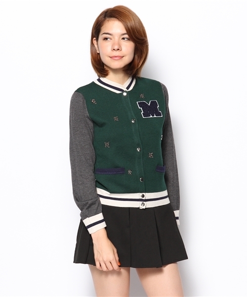 Khaju（カージュ）の「★★Khaju:ビジューニットブルゾン（ブルゾン・レディース・ライトグレー/グリーン・ONE SIZE）」の13枚目の写真