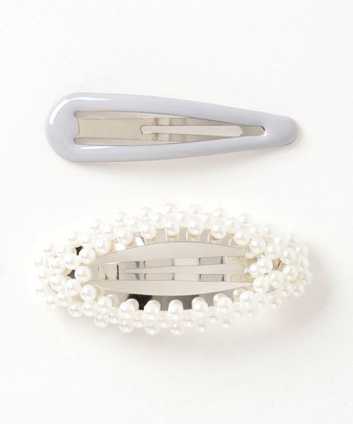 WEGO（ウィゴー）の「WEGO/【2点セット】パールヘアピン（ヘアピン・レディース・ベージュ/ブラウン/グレー/ワイン・FREE）」の2枚目の写真