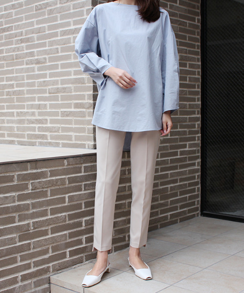 MODE ROBE（モードローブ）の「センタータックストレートパンツ（その他パンツ・レディース・ベージュ/ブラック・S/M/L）」の16枚目の写真