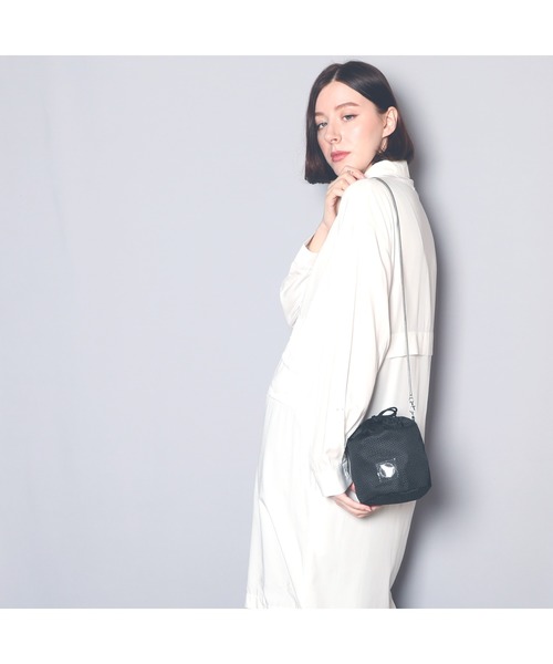 EDT（イーディーティー）の「【EDT/イーディーティー】ED_mesh_slingbag/巾着バッグ（ショルダーバッグ・レディース・ブラック/ベージュ/グレー・FREE）」の16枚目の写真