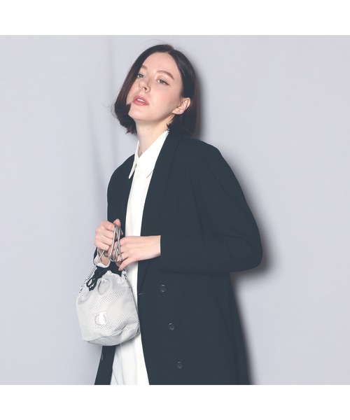 EDT（イーディーティー）の「【EDT/イーディーティー】ED_mesh_slingbag/巾着バッグ（ショルダーバッグ・レディース・ブラック/ベージュ/グレー・FREE）」の5枚目の写真