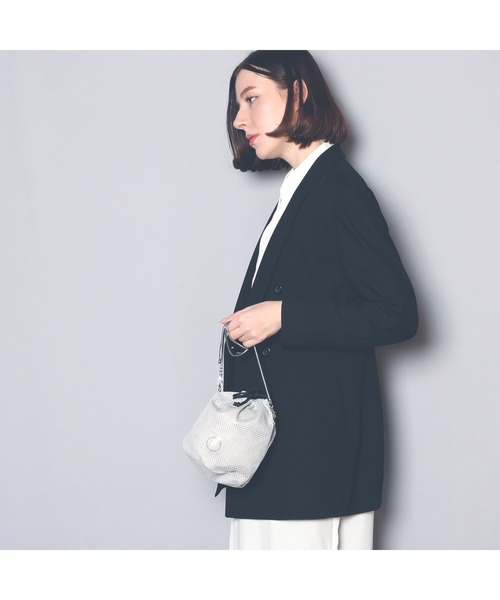 EDT（イーディーティー）の「【EDT/イーディーティー】ED_mesh_slingbag/巾着バッグ（ショルダーバッグ・レディース・ブラック/ベージュ/グレー・FREE）」の22枚目の写真