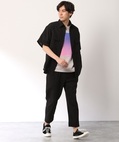 LAKOLE(ラコレ)の「オーロラプリントTシャツ / LAKOLE(Tシャツ/カットソー・メンズ・ブラック/ホワイト/ライトグレー・MEDIUM/LARGE)」の13枚目の写真