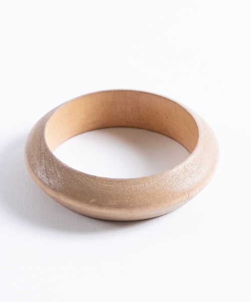 WEGO（ウィゴー）の「WEGO/【2点セット】ウッドバングル（バングル/リストバンド・レディース・ブラウン/キャメル・FREE）」の4枚目の写真