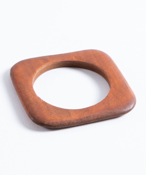 WEGO（ウィゴー）の「WEGO/【2点セット】ウッドバングル（バングル/リストバンド・レディース・ブラウン/キャメル・FREE）」の3枚目の写真