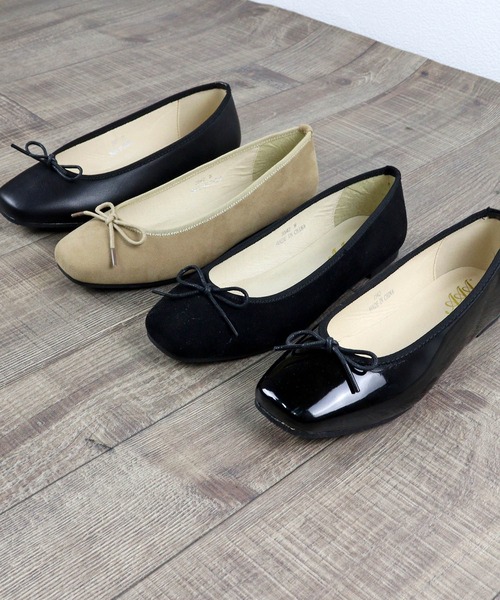 AAA+（サンエープラス）の「AAA / スクエアトゥフラットバレエパンプス(3542)（バレエシューズ・レディース・ブラック/ベージュ/ブラック系その他/ブラック系その他2・LL/3L/SS/S/M/L）」の7枚目の写真