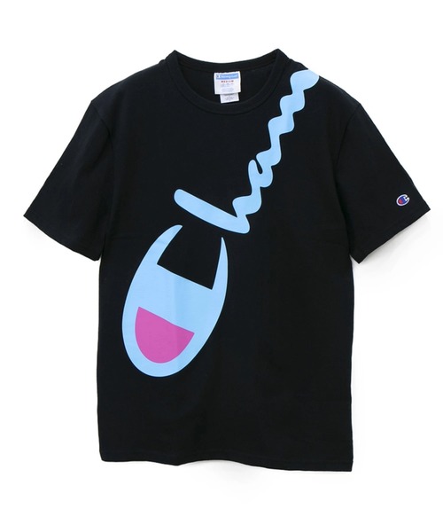 Champion(チャンピオン)の「Champion/チャンピオン LIFE HERITAGE SHORT SLEEVE TEE DIAGONAL OVER(Tシャツ/カットソー・メンズ・ホワイト/ブラック・MEDIUM/LARGE)」の2枚目の写真