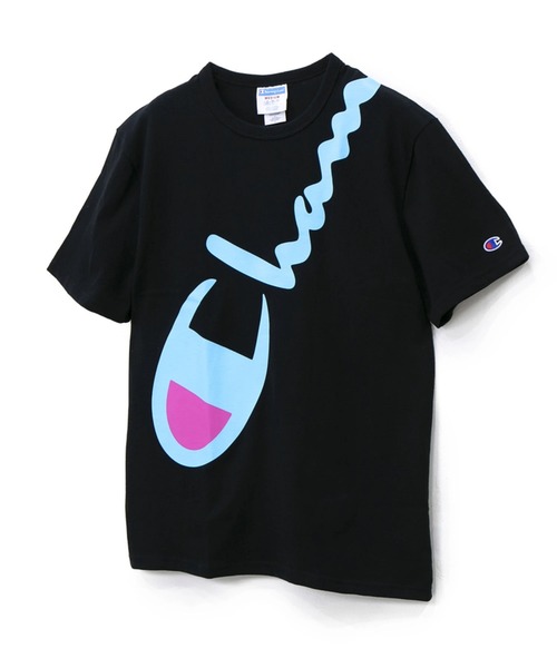 Champion(チャンピオン)の「Champion/チャンピオン LIFE HERITAGE SHORT SLEEVE TEE DIAGONAL OVER(Tシャツ/カットソー・メンズ・ホワイト/ブラック・MEDIUM/LARGE)」の4枚目の写真