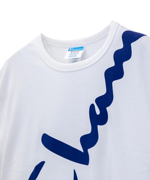 Champion(チャンピオン)の「Champion/チャンピオン LIFE HERITAGE SHORT SLEEVE TEE DIAGONAL OVER(Tシャツ/カットソー・メンズ・ホワイト/ブラック・MEDIUM/LARGE)」の9枚目の写真