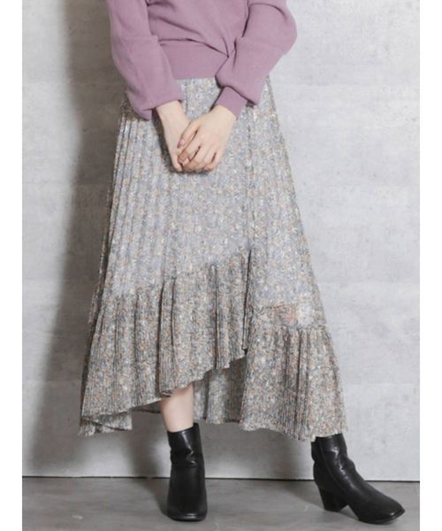 dazzlin（ダズリン）の「ＣｈｅｅｒｙＦｌｏｗｅｒプリーツスカート（スカート・レディース・アイボリー/イエロー/ブルー・SMALL/MEDIUM）」の3枚目の写真