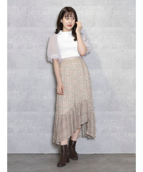 dazzlin（ダズリン）の「ＣｈｅｅｒｙＦｌｏｗｅｒプリーツスカート（スカート・レディース・アイボリー/イエロー/ブルー・SMALL/MEDIUM）」の5枚目の写真