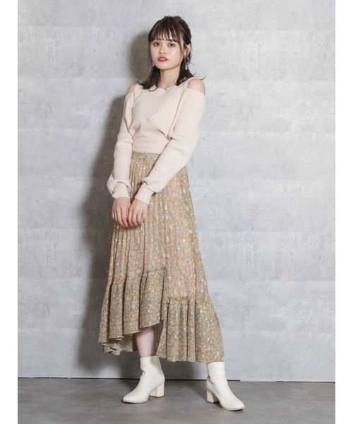 dazzlin（ダズリン）の「ＣｈｅｅｒｙＦｌｏｗｅｒプリーツスカート（スカート・レディース・アイボリー/イエロー/ブルー・SMALL/MEDIUM）」の8枚目の写真