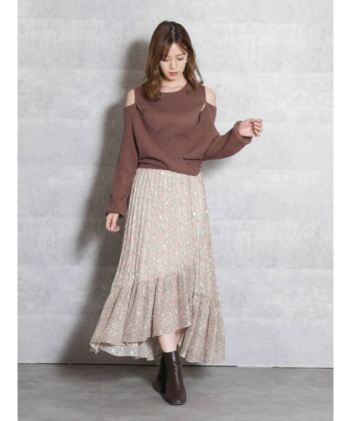 dazzlin（ダズリン）の「ＣｈｅｅｒｙＦｌｏｗｅｒプリーツスカート（スカート・レディース・アイボリー/イエロー/ブルー・SMALL/MEDIUM）」の10枚目の写真