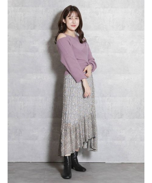 dazzlin（ダズリン）の「ＣｈｅｅｒｙＦｌｏｗｅｒプリーツスカート（スカート・レディース・アイボリー/イエロー/ブルー・SMALL/MEDIUM）」の18枚目の写真